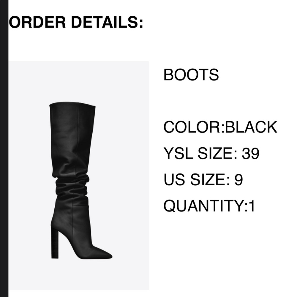 Authentic YSL black boots 2020 sold out
